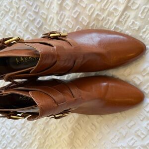 Lauren by Ralph Lauren Brown Leather Ankle Boots